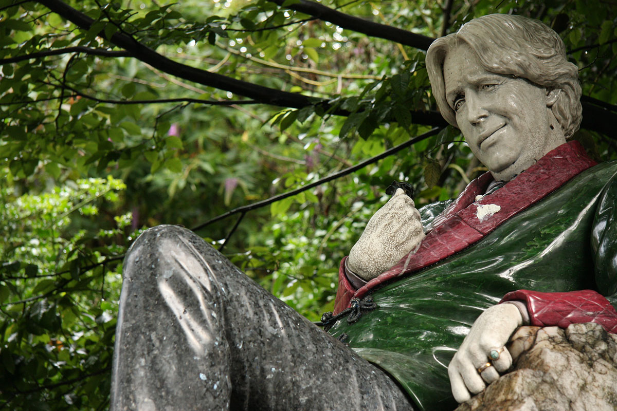 Oscar Wilde Memorial Sculpture is a collection of three statues in Merrion Square in Dublin, Ireland, commemorating Irish poet and playwright Oscar Wilde by Danny Osborne